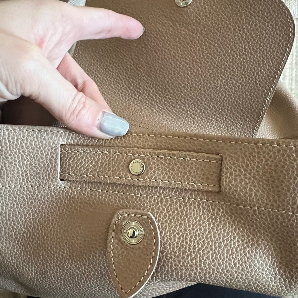 Longchamp Textured Tan Leather Backpack - Picture 8 of 8